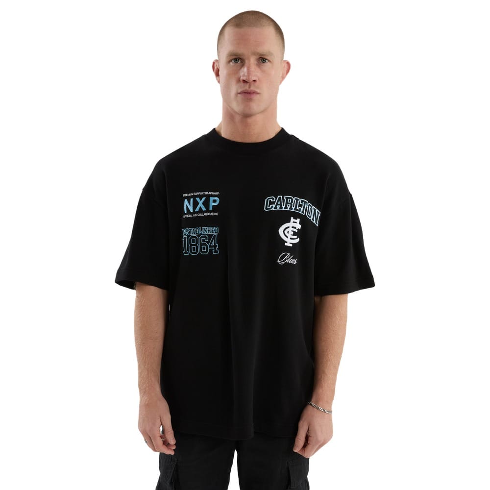 NXP X AFL Carlton Stadium Loopback Tee - Black