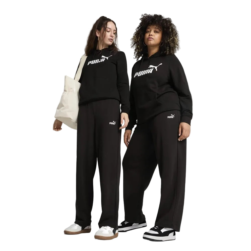 PUMA Womens Essentials Small Logo Comfort Straight Pant - Black