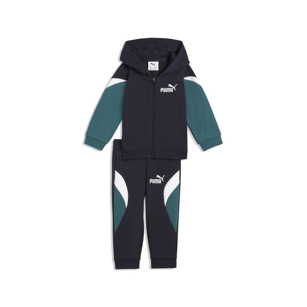PUMA Infants Minicat Essential Block Hooded Set - New Navy