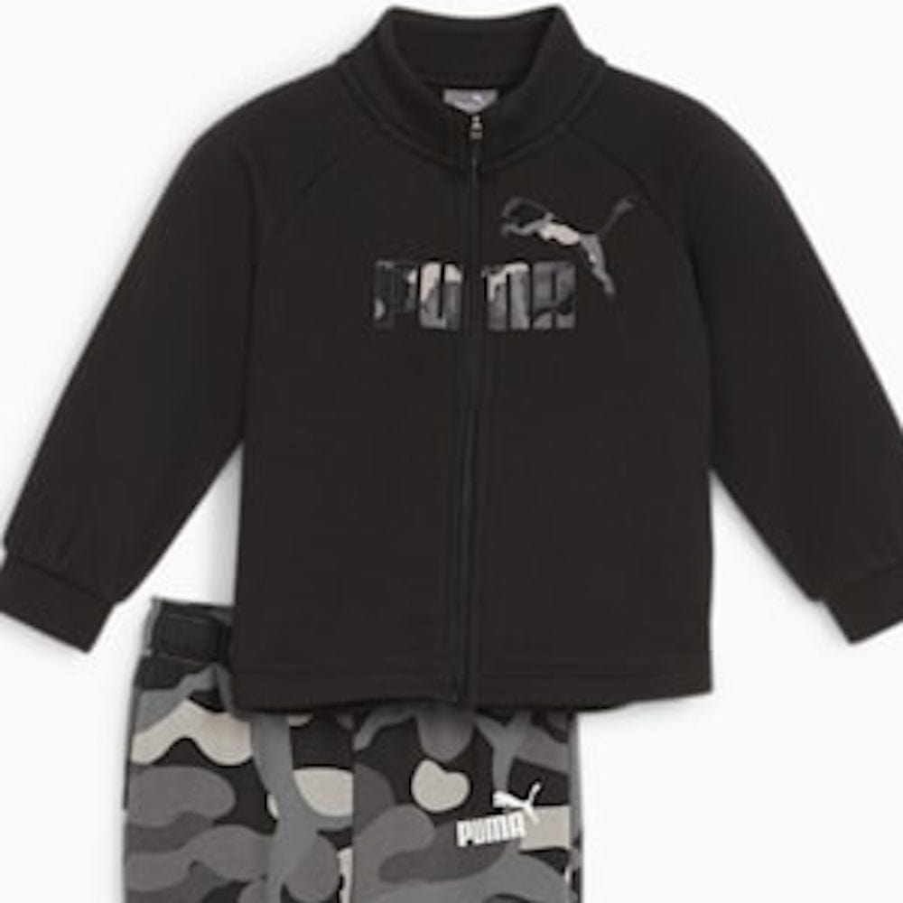 PUMA Infants Minicats Camo AOP Jogger Suit - Black