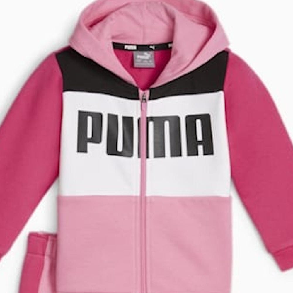 PUMA Infants Minicats Colourblock Jogger Suit - Fast Pink