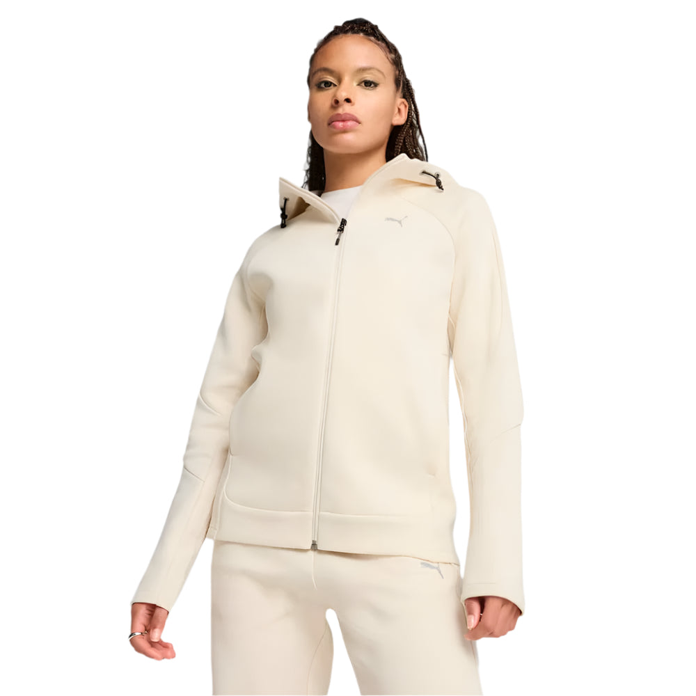 PUMA Women's EVOSTRIPE Full-Zip Hoodie - Alpine Snow