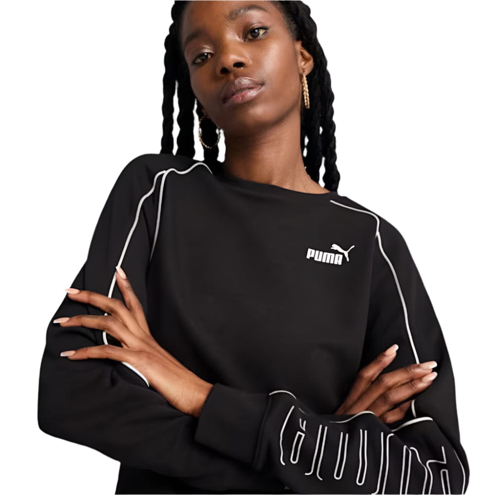 PUMA Women's SPORT Relaxed Crew Sweater - Black