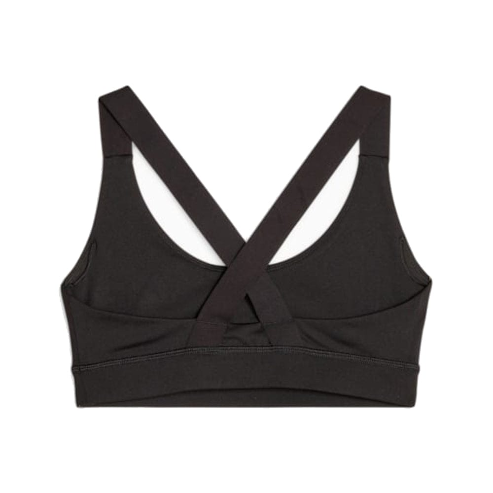 PUMA Womens Mid Impact Fit Bra - Black / Gold