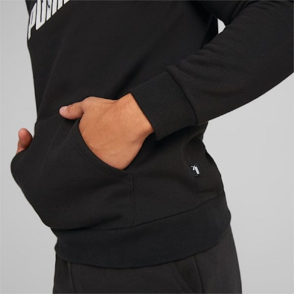 PUMA Essentials+ 2 Colour Big Logo Hoodie - Black / White
