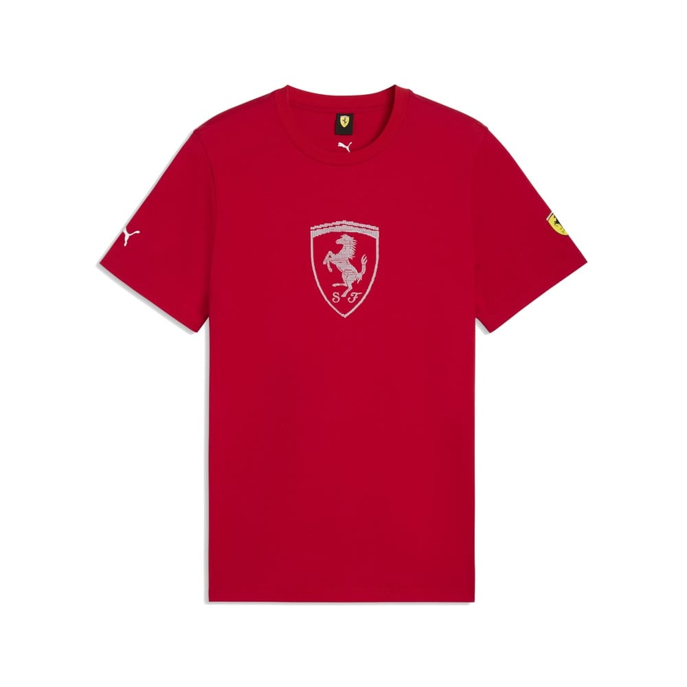 PUMA Ferrari Tonal Sheild Tee - Rosso Corsa
