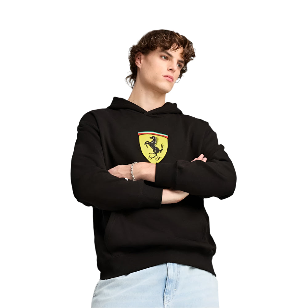 PUMA Scuderia Ferrari Race Big Shield Men's Hoodie - Black