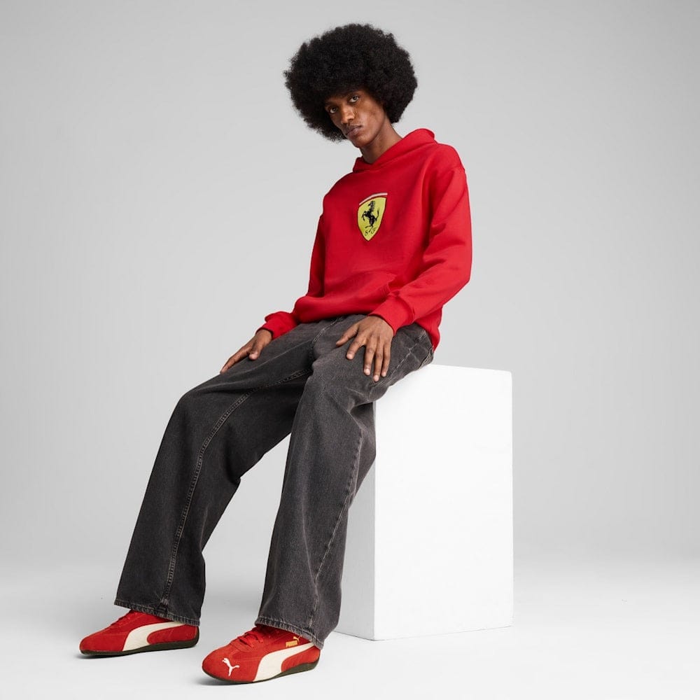 PUMA Scuderia Ferrari Race Big Shield Men's Hoodie - Rosso Corsa