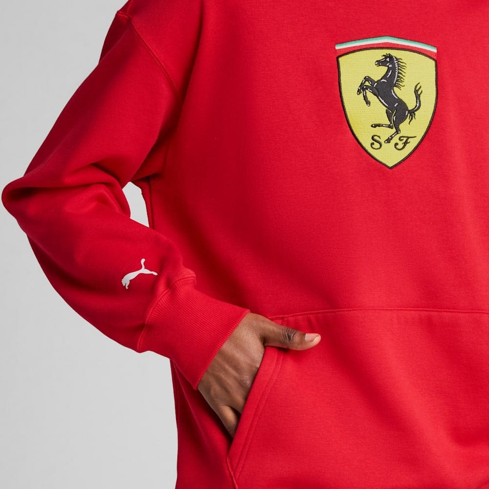 PUMA Scuderia Ferrari Race Big Shield Men's Hoodie - Rosso Corsa
