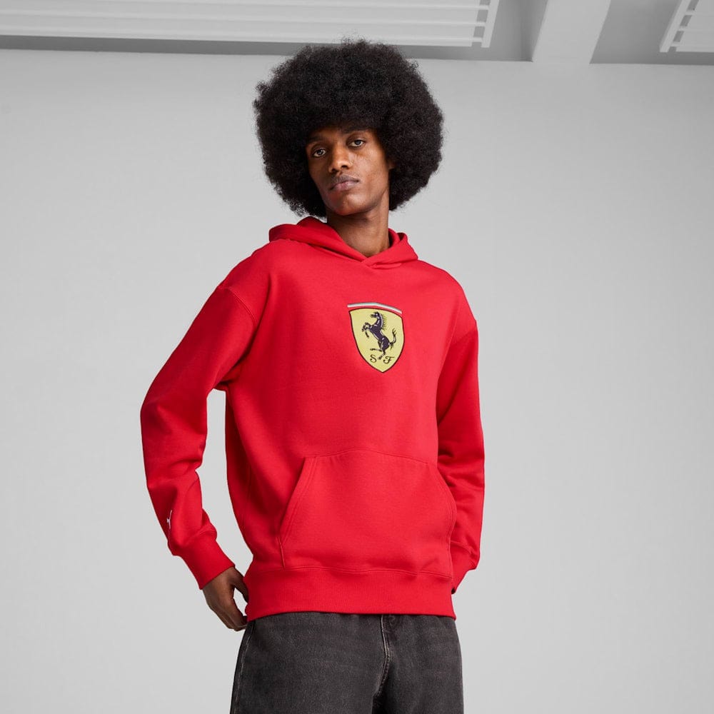 PUMA Scuderia Ferrari Race Big Shield Men's Hoodie - Rosso Corsa