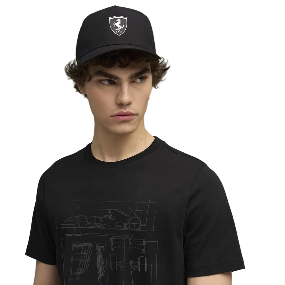 PUMA Ferrari Pro Low Curve Baseball Cap - Black