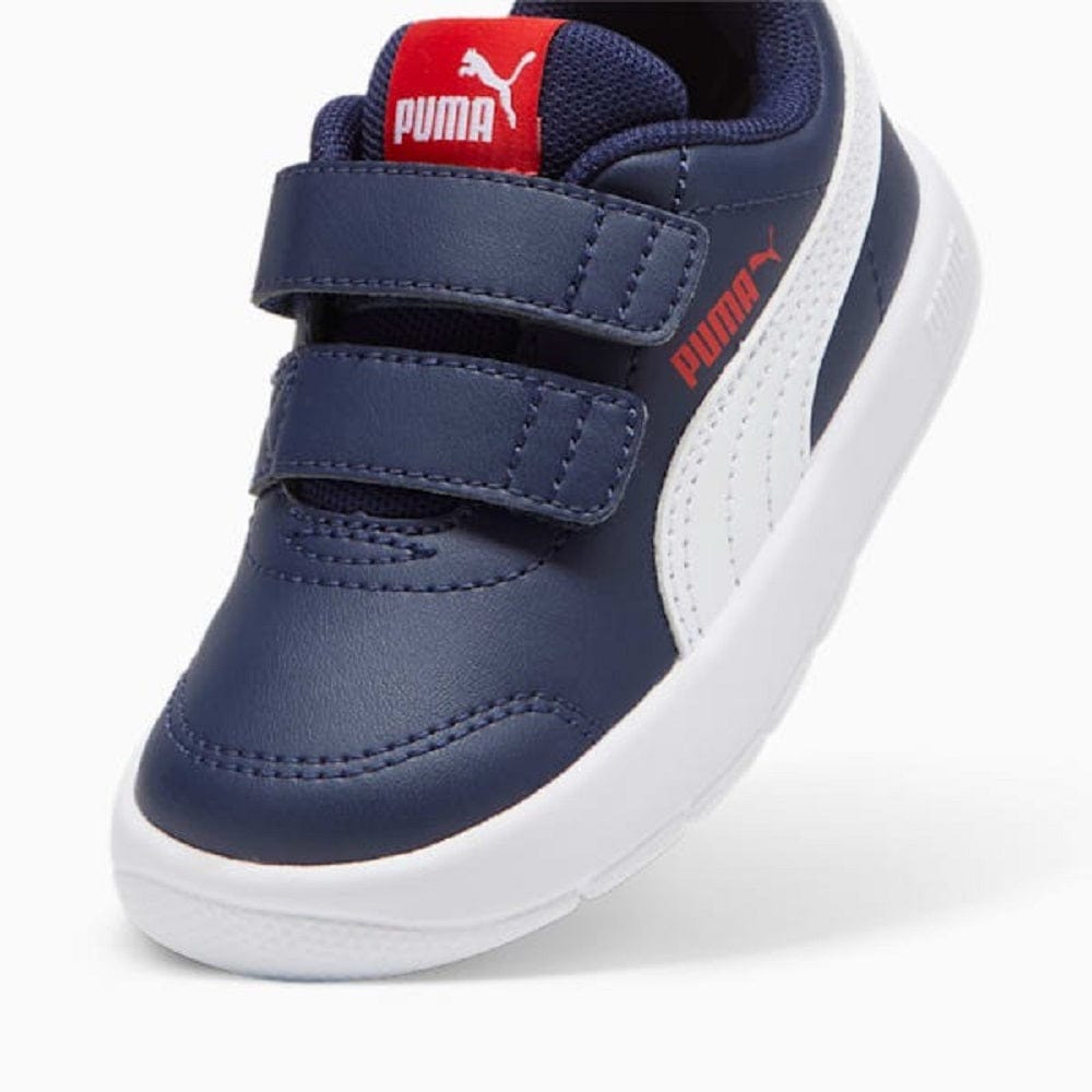 PUMA Infants Courtflex V3 V - Navy / White / Red