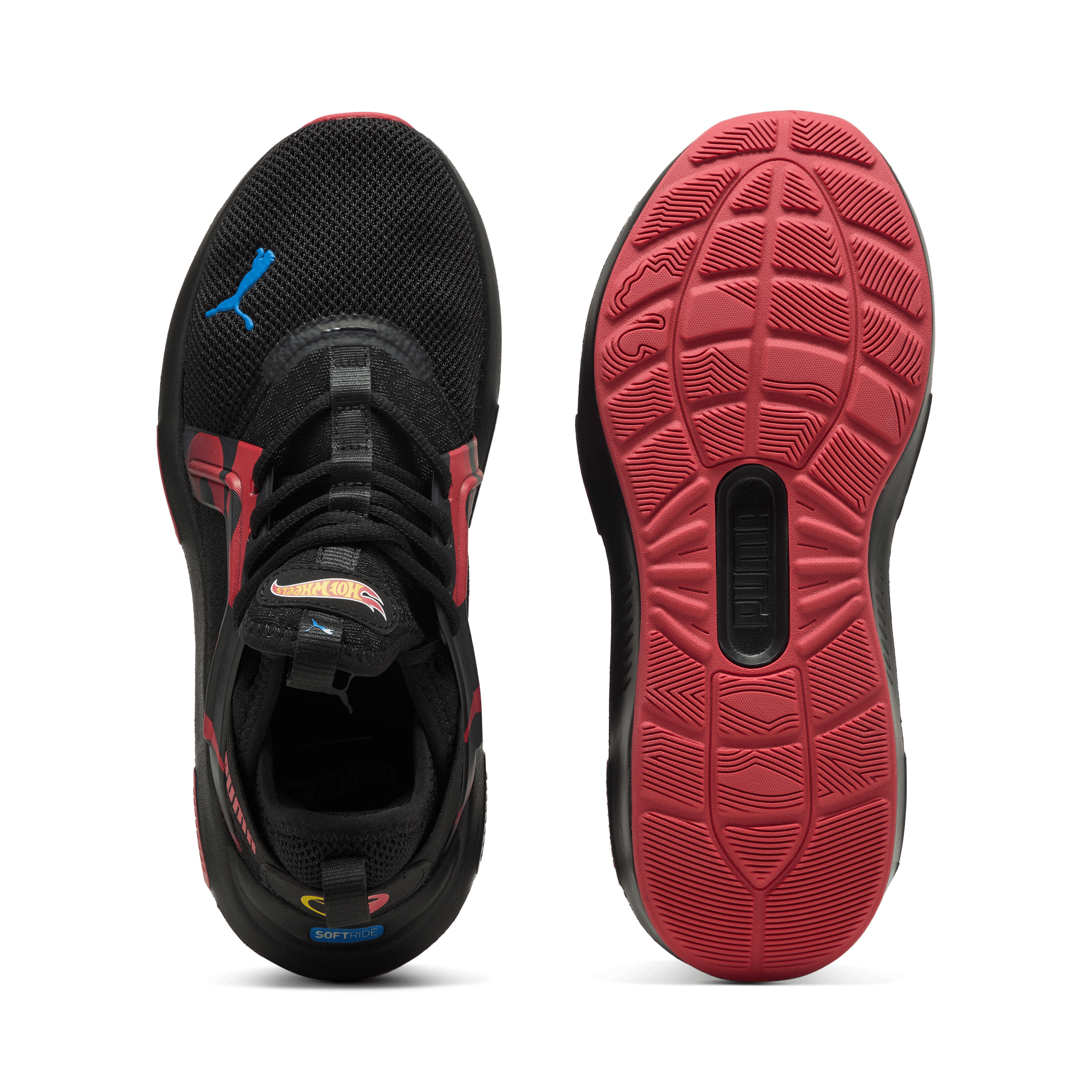 Puma Kids Softride Enzo 5 Hot Wheels - Black / Red