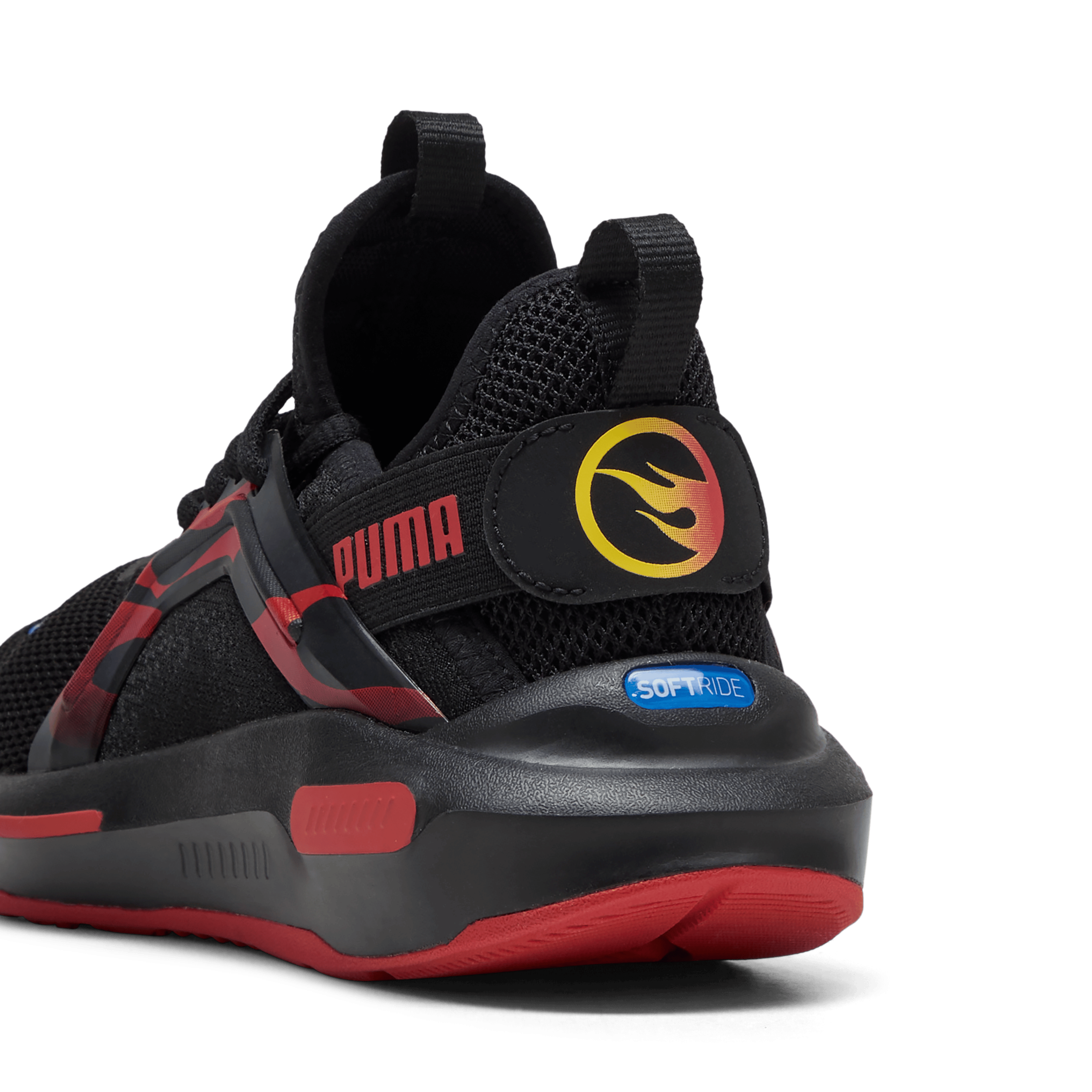 Puma Kids Softride Enzo 5 Hot Wheels - Black / Red