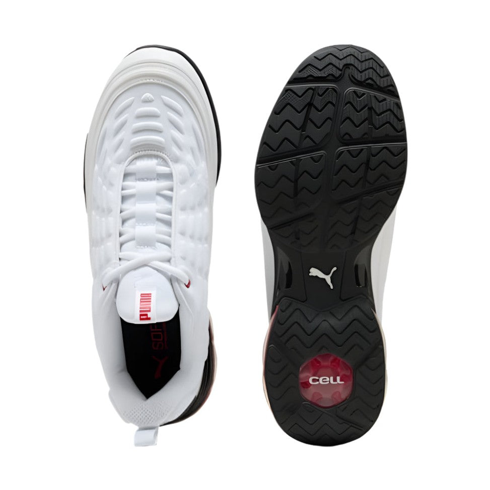 PUMA Cell Meza - White / Black / Red - top and bottom