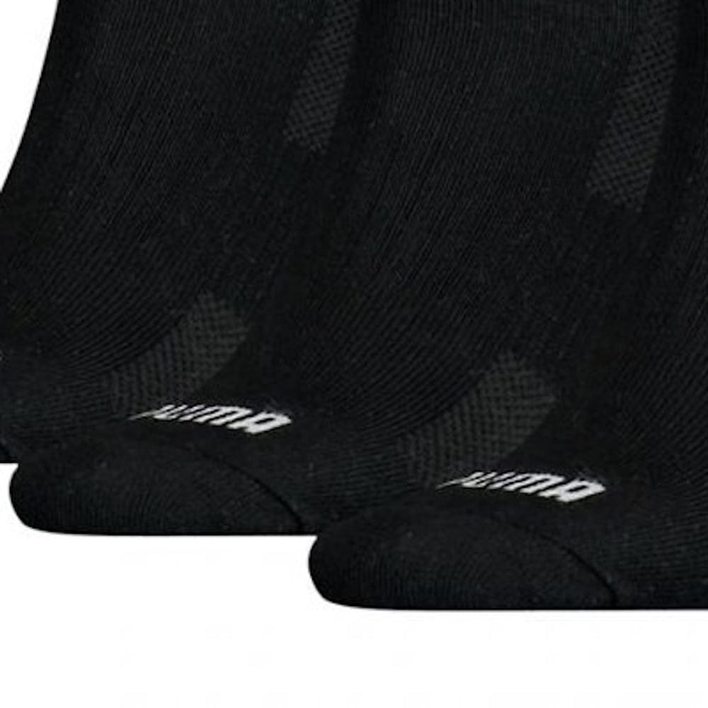 PUMA Cushioned Quarter Socks 3 Pack - Black
