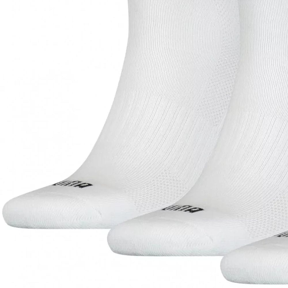 PUMA Cushioned Quarter Socks 3 Pack - White