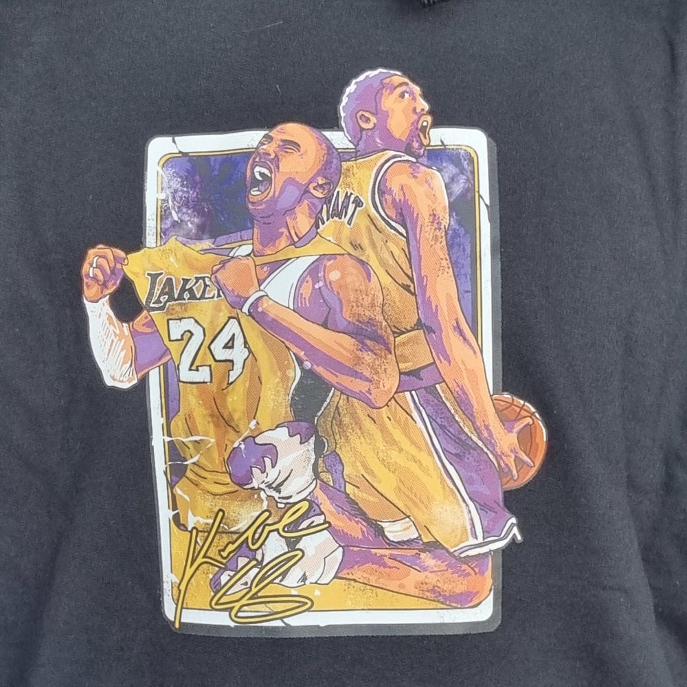 Retro Kings Kobe Watercolour Stacked Hoodie - Black