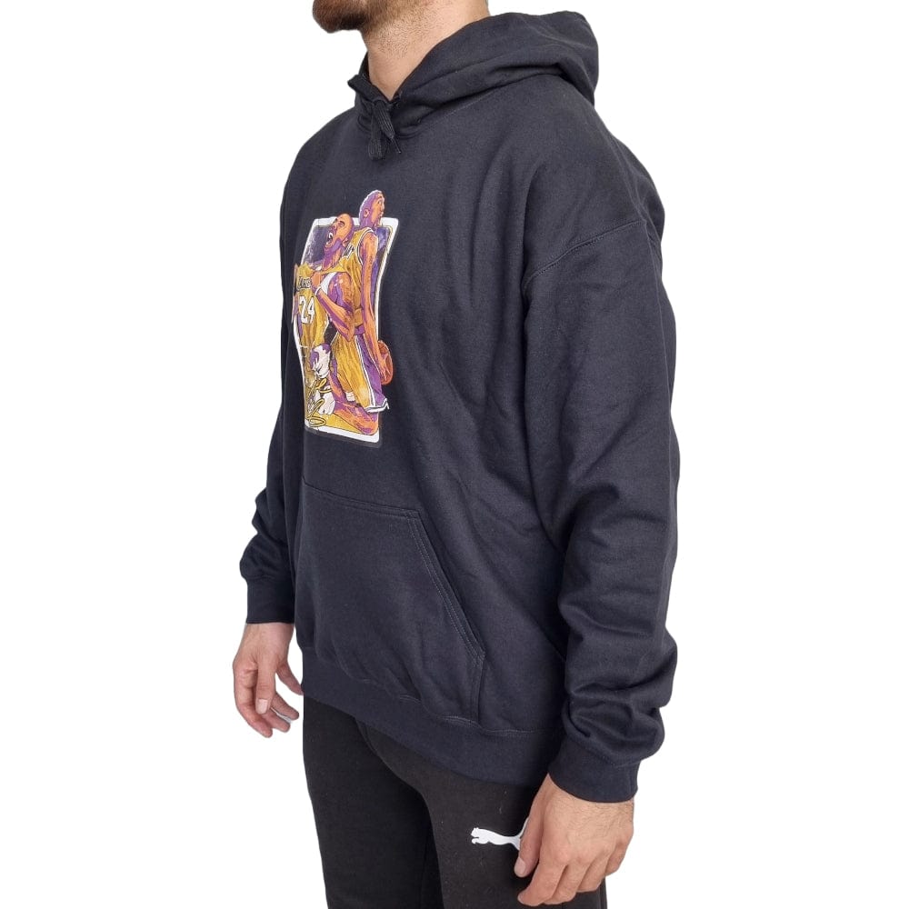 Retro Kings Kobe Watercolour Stacked Hoodie - Black
