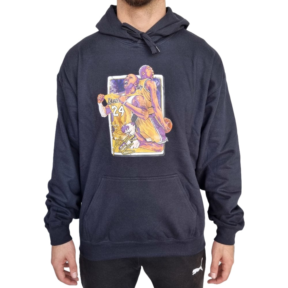 Retro Kings Kobe Watercolour Stacked Hoodie - Black