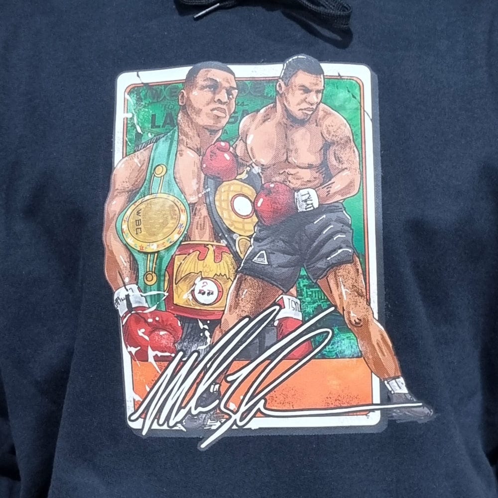 Retro Kings Tyson Watercolour Stacked Hoodie - Black