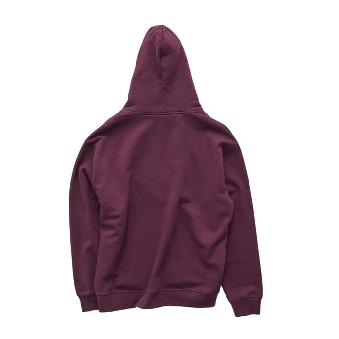 S / DOUBLE Mid Block Fleece Hoodie - Bordeaux