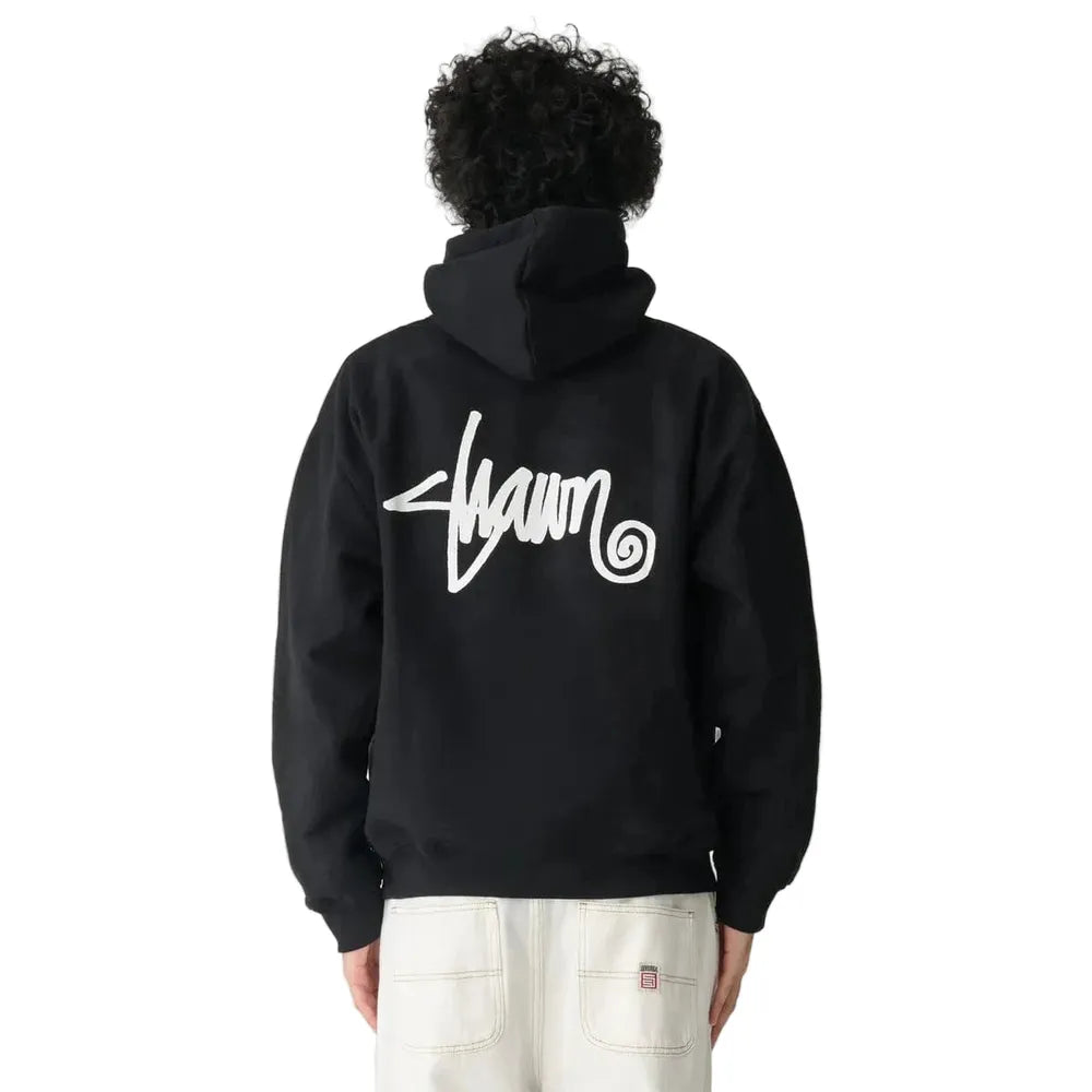 S / DOUBLE Shawn Script Hood - Black / White