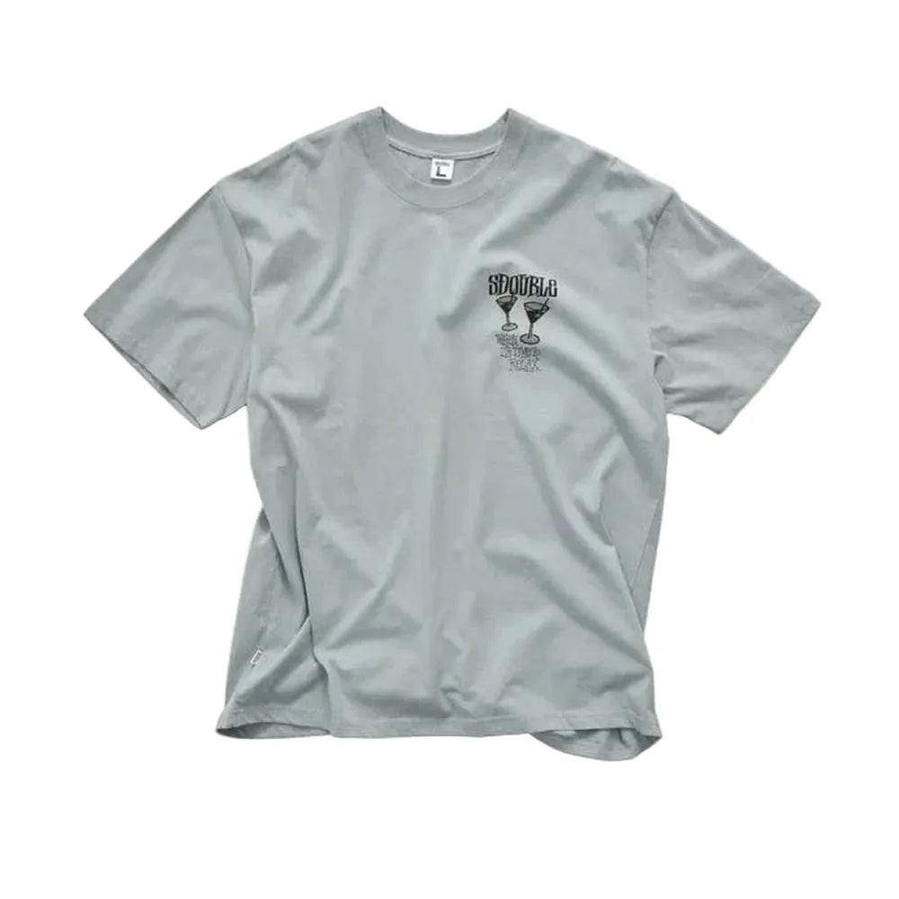 S / DOUBLE Time To Relax SS Tee - Dusty Blue