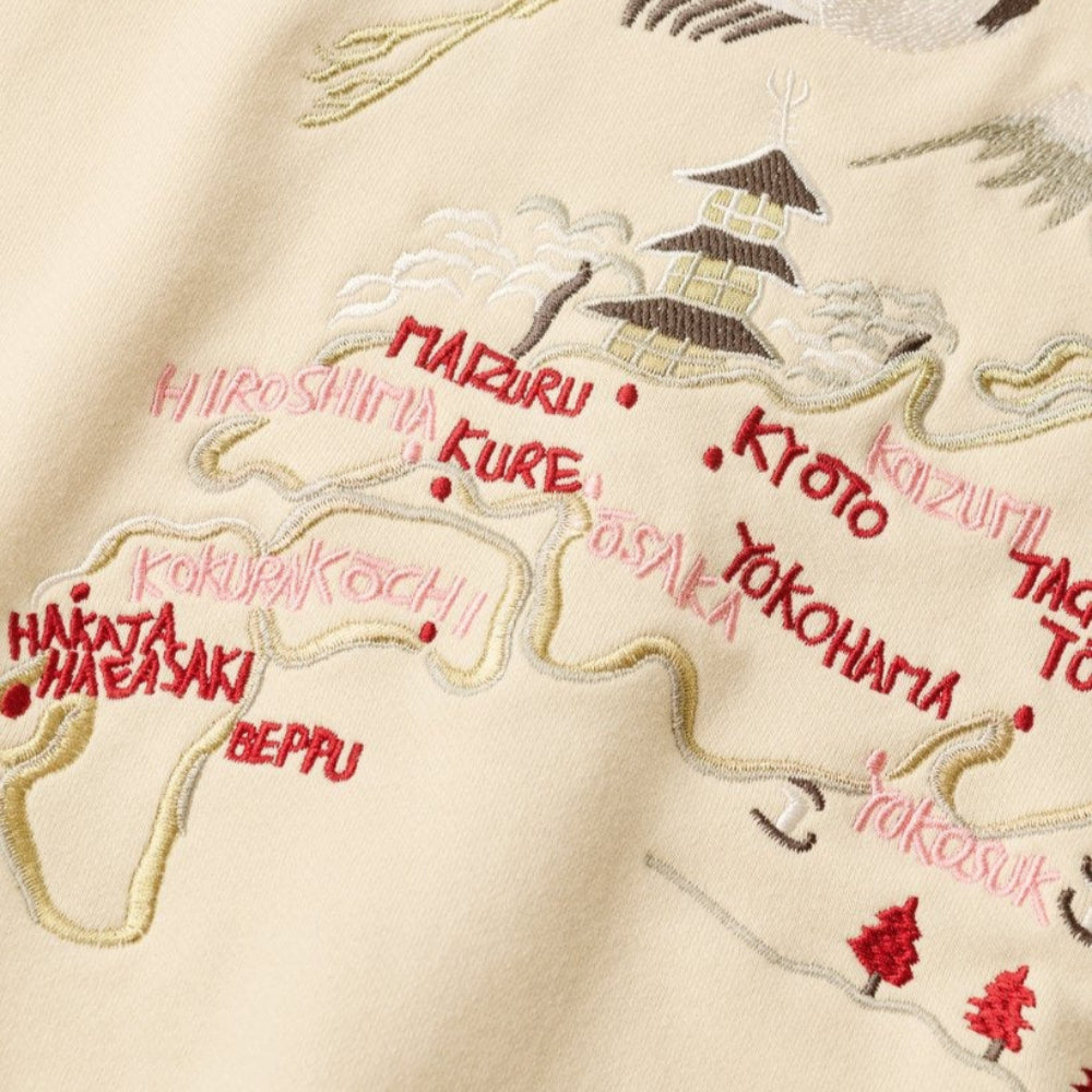 Superdry Womens Suika Embroidered Loose Sweat - Rice White