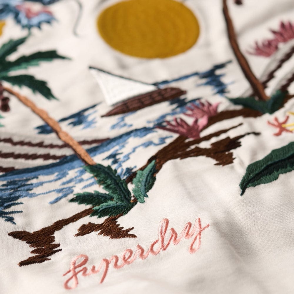 Superdry Womens Suikajan Embroidered Bomber - Rice White