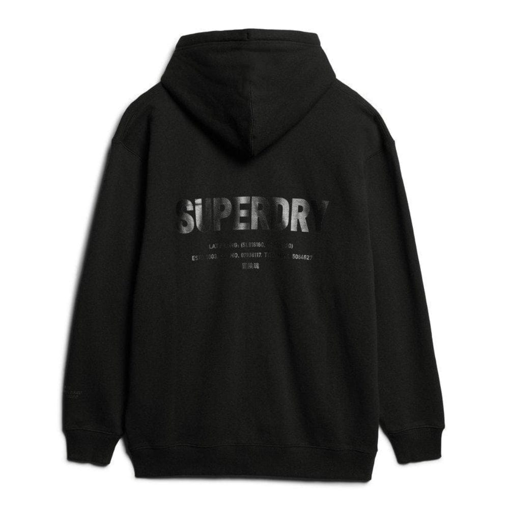Superdry Utility Sport Logo Loose Hood - Black