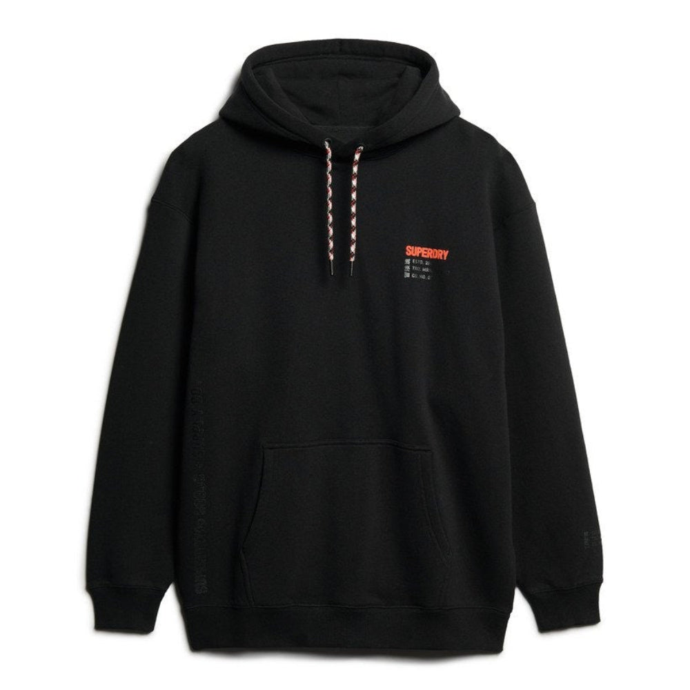 Superdry Utility Sport Logo Loose Hood - Black