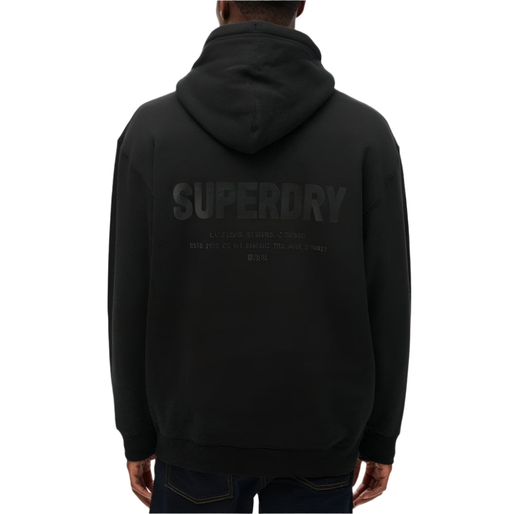 Superdry Utility Sport Logo Loose Hood - Black