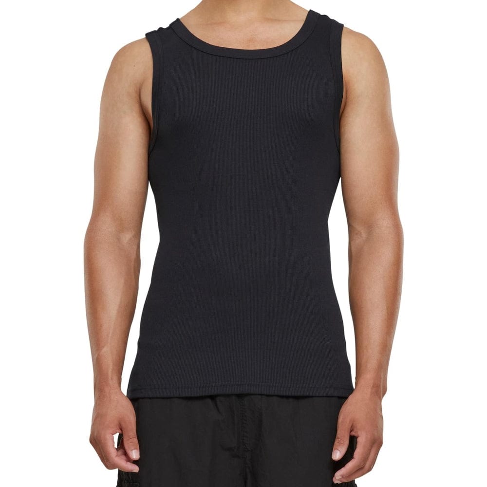 Urban Classics 2x2 Rib Tank Top - Black