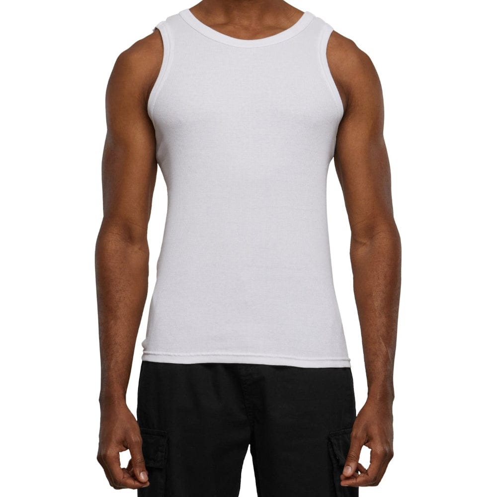 Urban Classics 2x2 Rib Tank Top - White