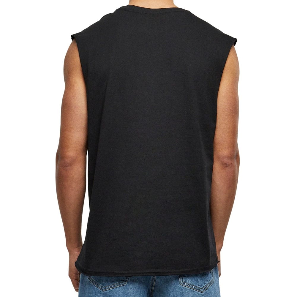 Urban Classics Open Edge Sleeveless Tee - Black