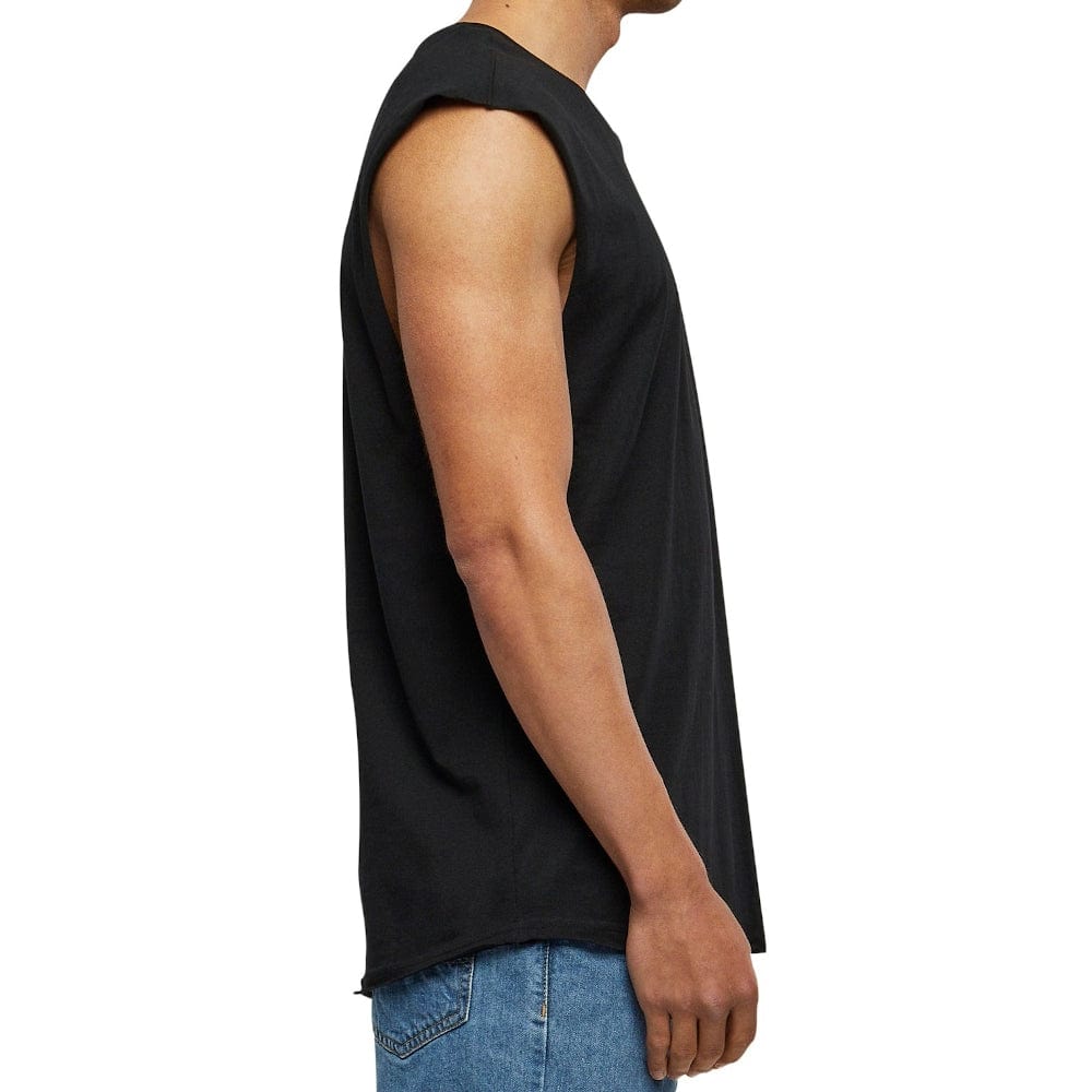 Urban Classics Open Edge Sleeveless Tee - Black