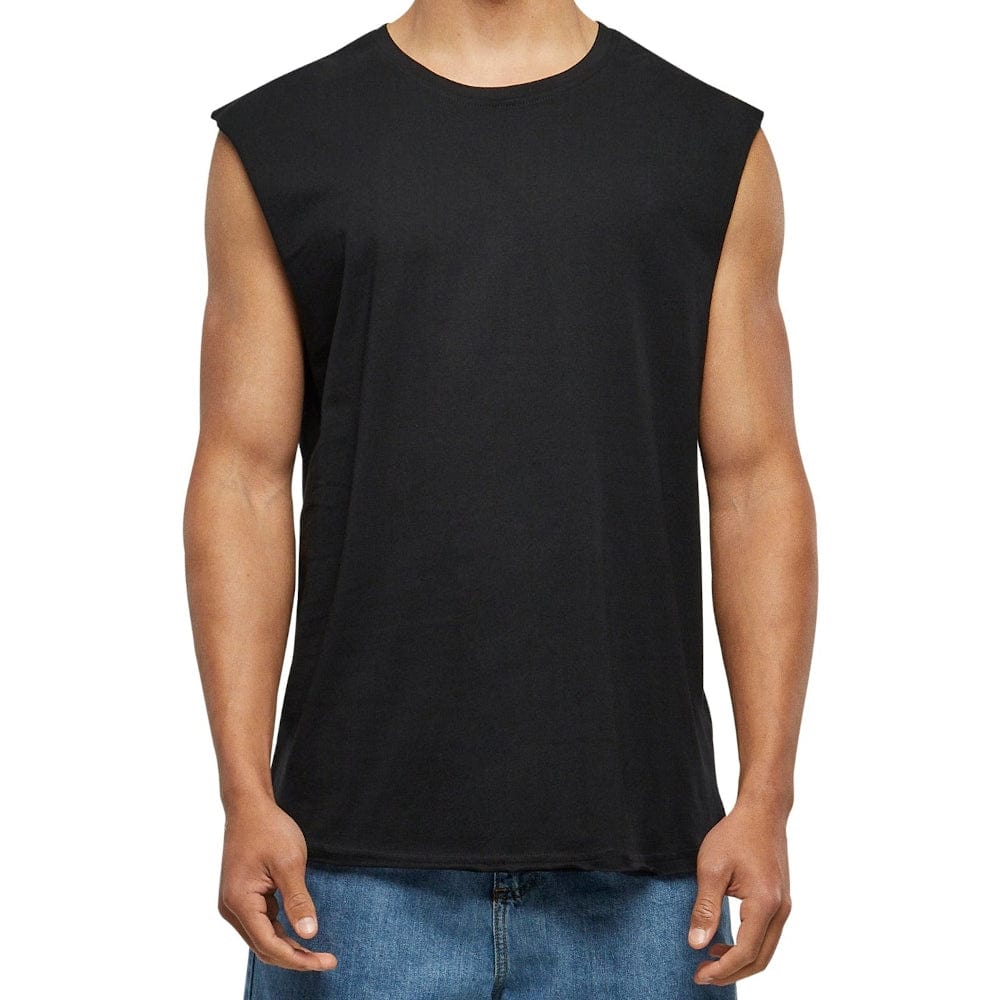 Urban Classics Open Edge Sleeveless Tee - Black