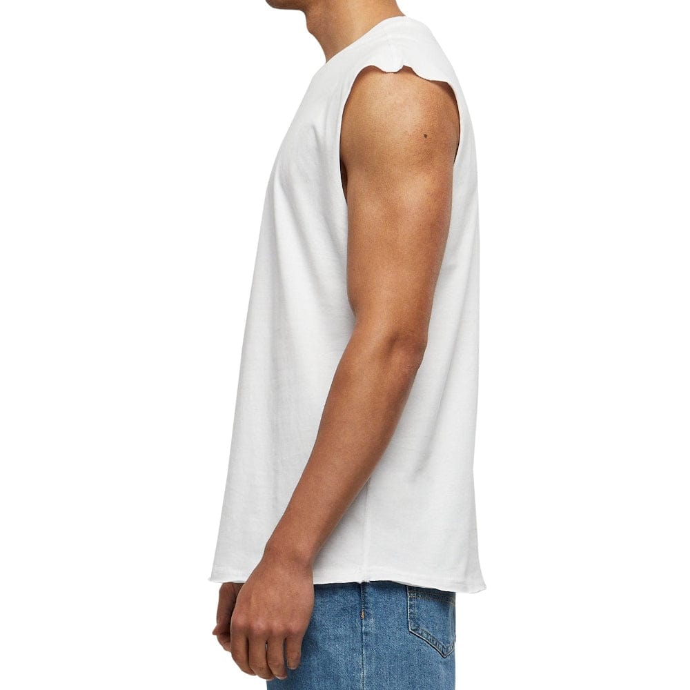 Urban Classics Open Edge Sleeveless Tee - White