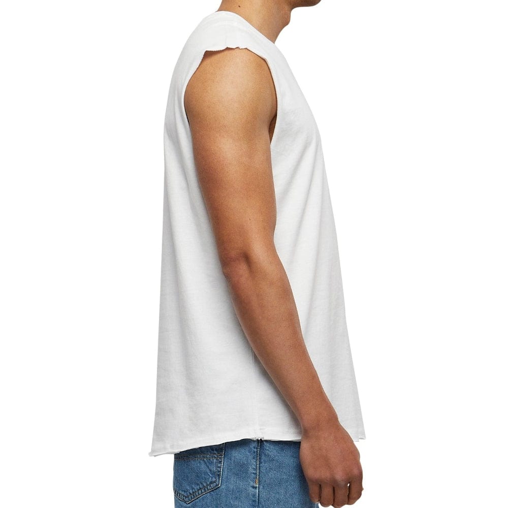 Urban Classics Open Edge Sleeveless Tee - White