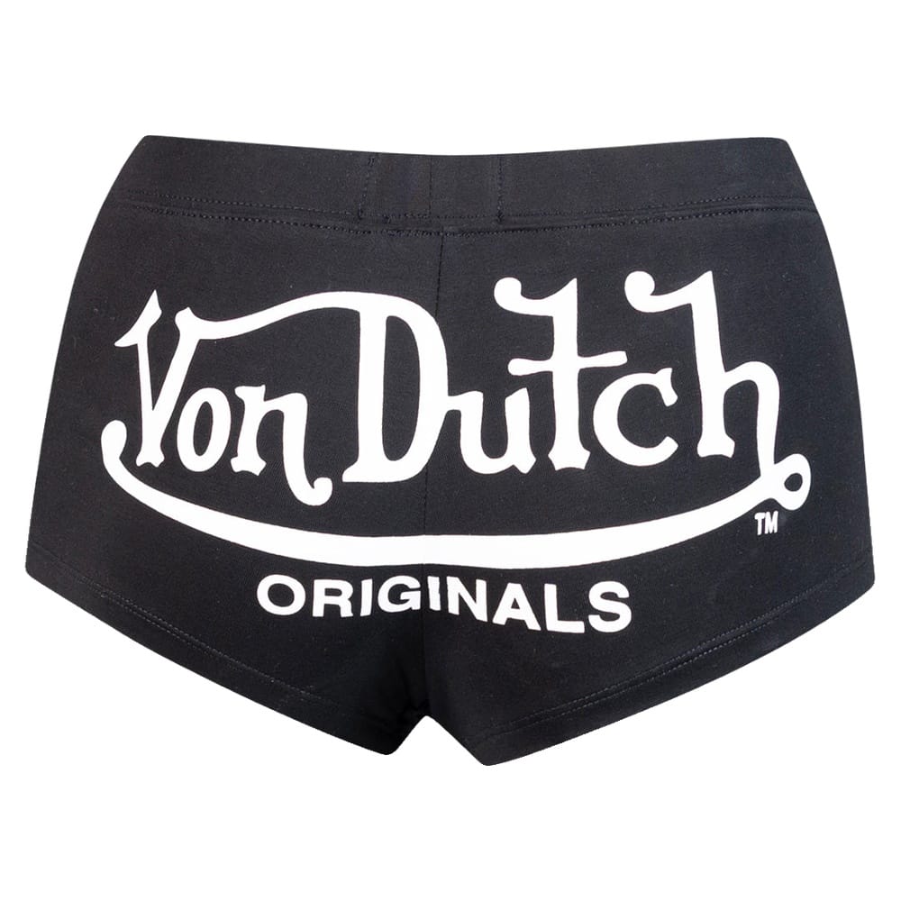 Von Dutch OG Mini Booty Shorts - Black
