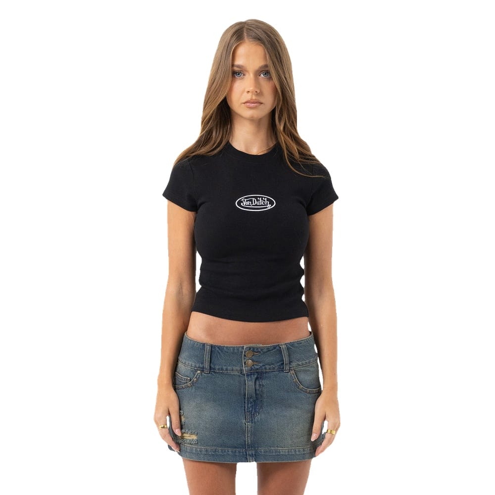 Von Dutch Oval Baby Tee - Black
