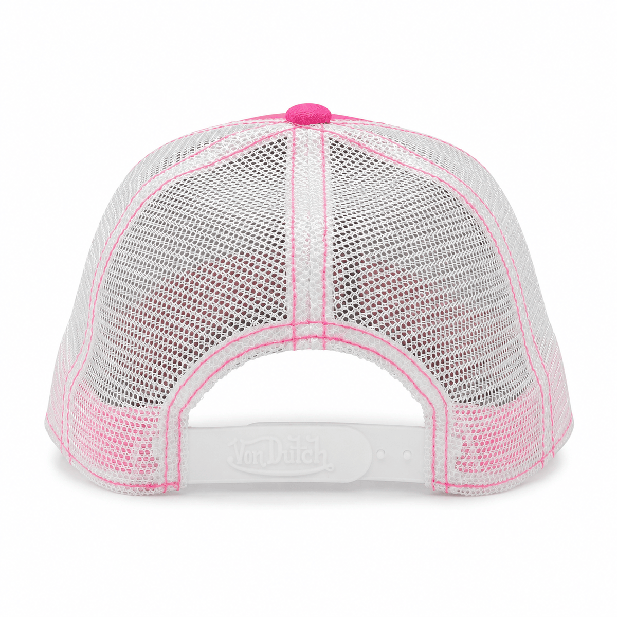 Von Dutch Velvet Originals Trucker Hat - Pink / White