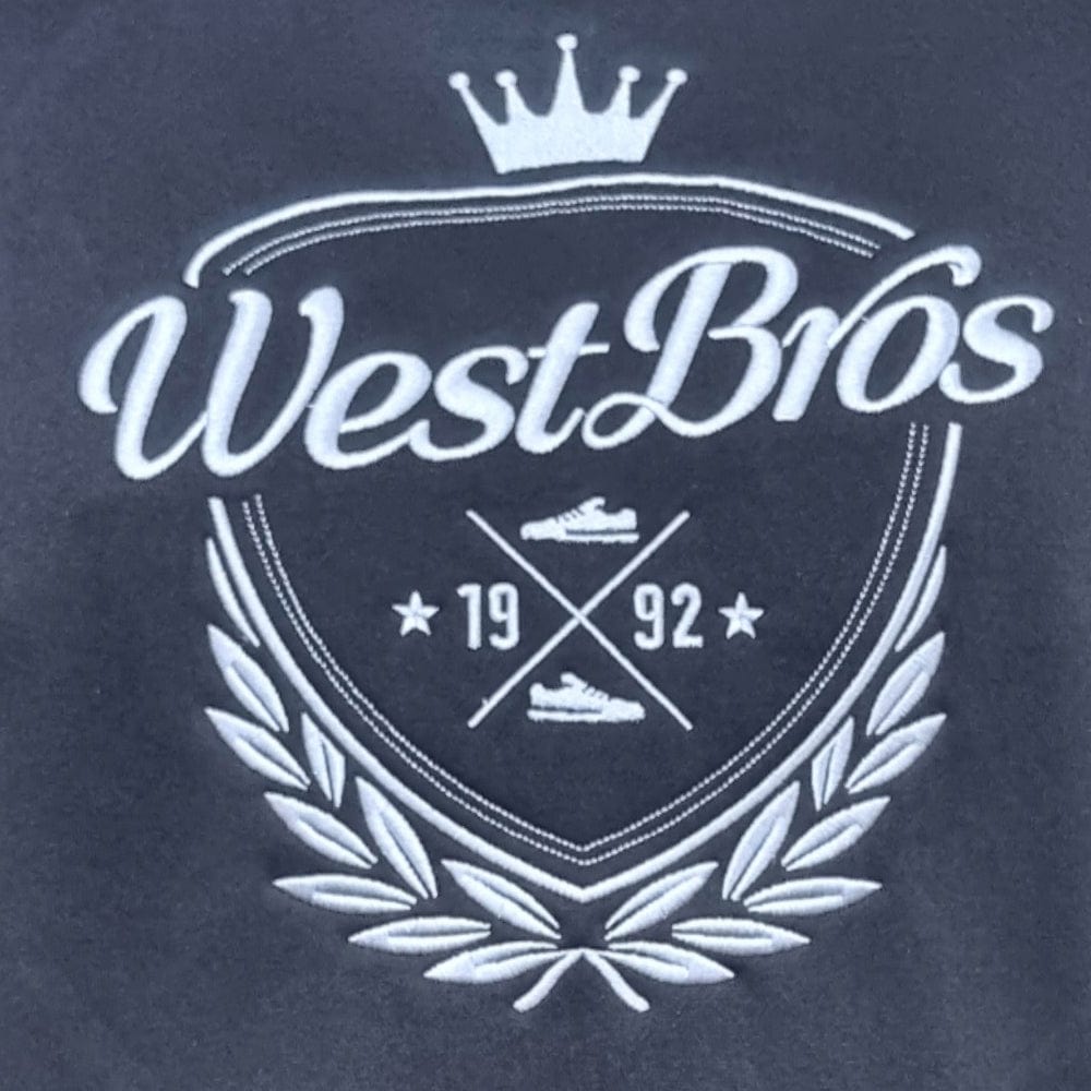 West Brothers Shield Embroidered Hoodie - Black / Grey