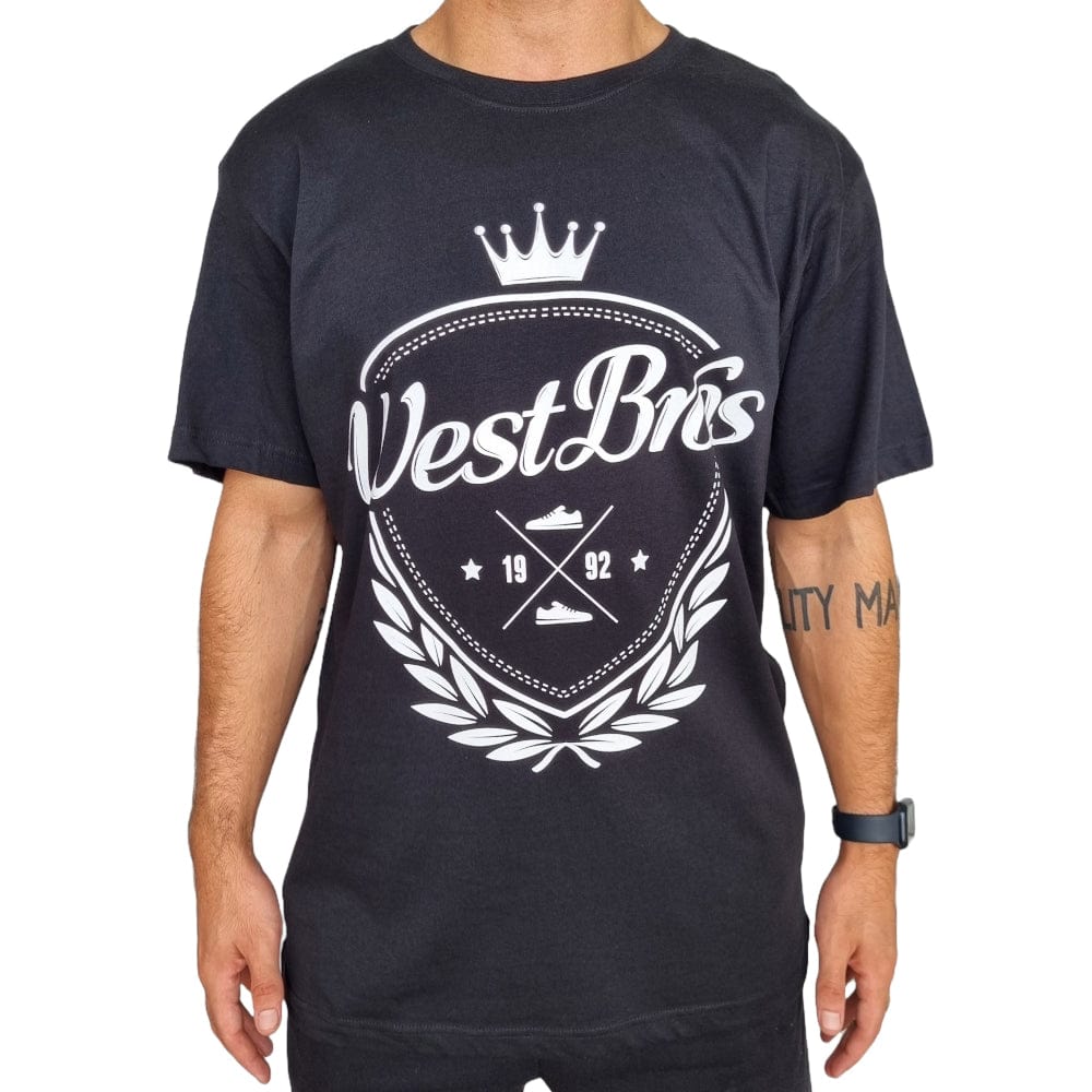 West Brothers Shield Tall Tee - Black / White
