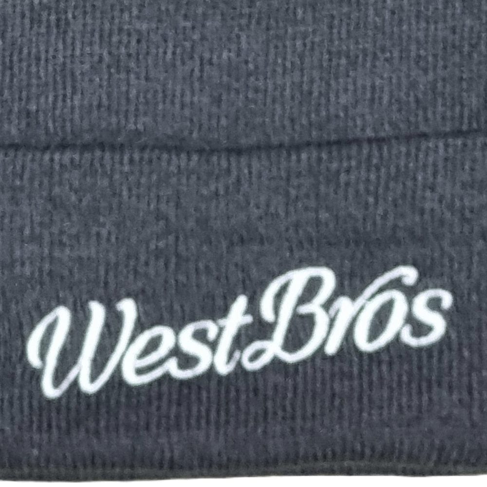 West Brothers Script Beanie - Dark Grey