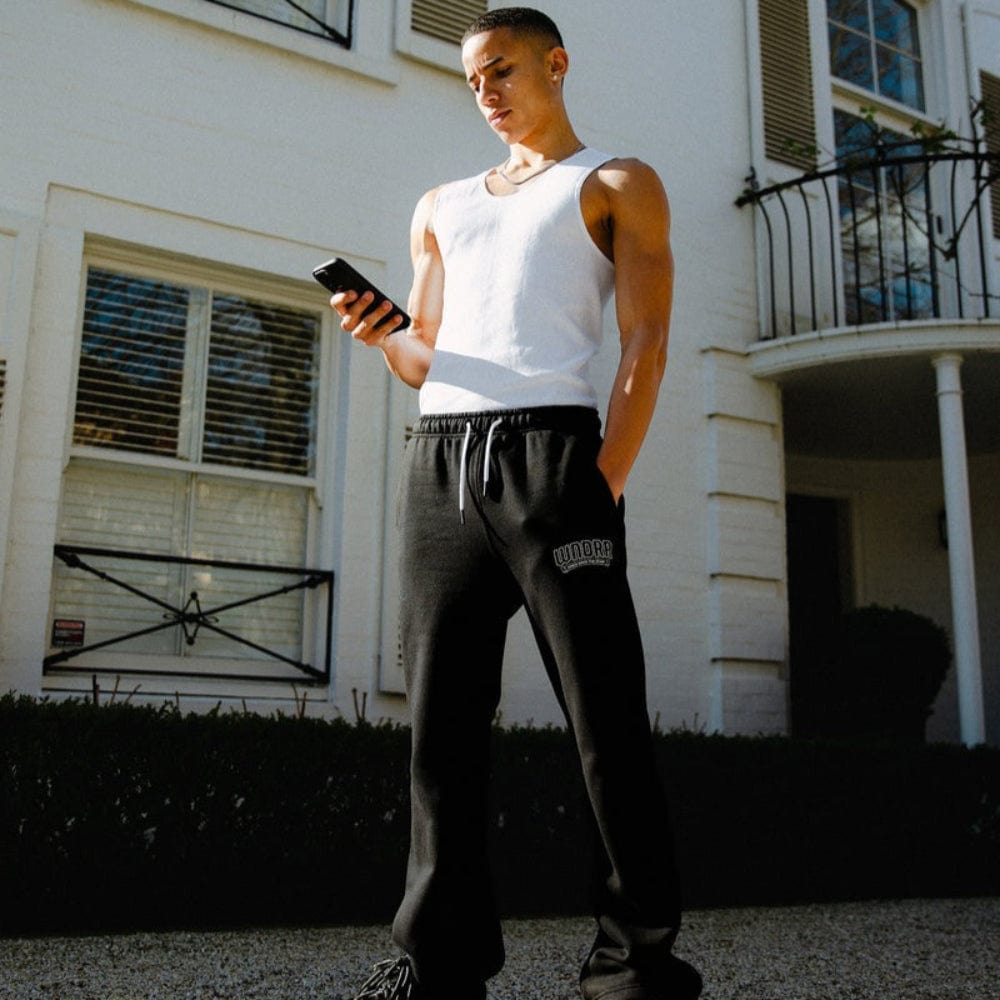 WNDRR Banner Lounge Trackpant - Black