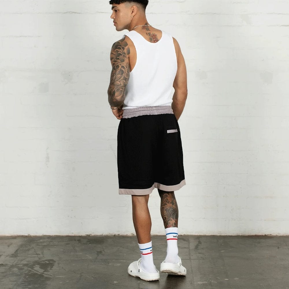 WNDRR Offcut Court Short - Black / Gold