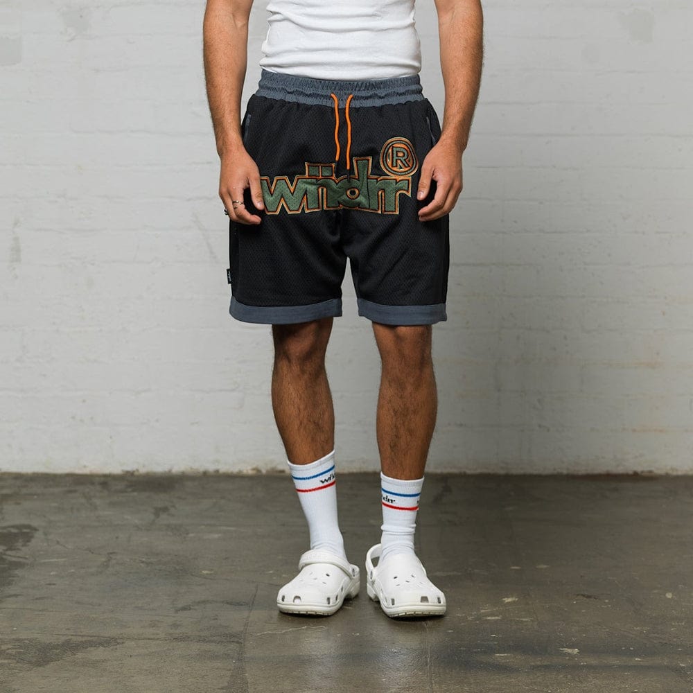 WNDRR Offcut Court Short - Black / Green