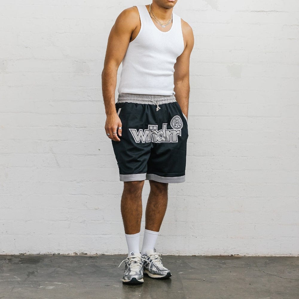 WNDRR Offcut Court Short - Black / Grey